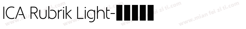 ICA Rubrik Light字体转换